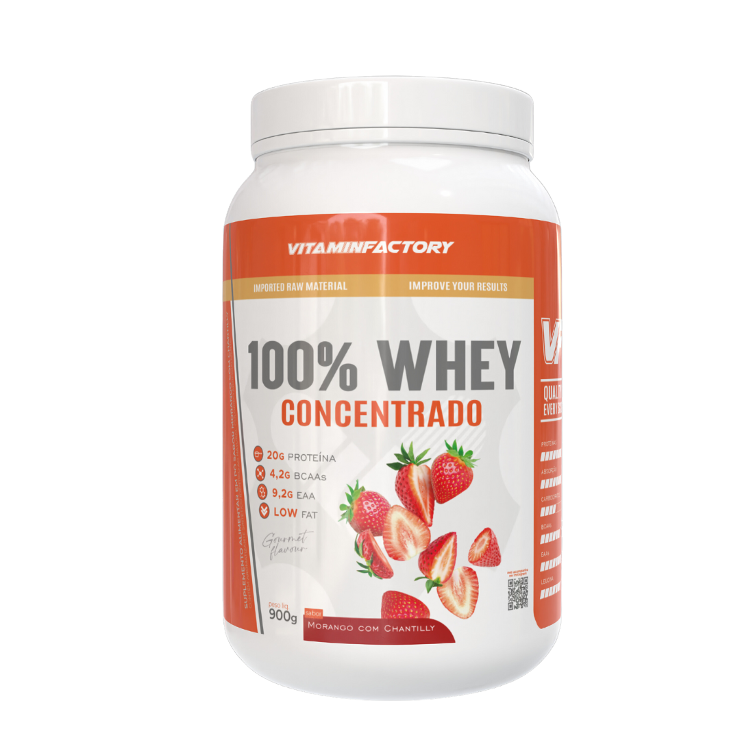 100% WHEY PROTEIN GOURMET CONCENTRADO MORANGO COM CHANTILLY