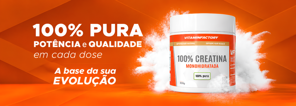 Creatina 100% pura Vitamin Factory - potência e qualidade em cada dose