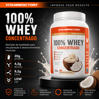 100% WHEY PROTEIN GOURMET CONCENTRADO BEIJINHO DE COCO