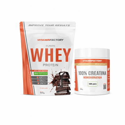 1 CLASSIC POUCH WHEY + 1 CREATINA VITAMIN FACTORY 300G