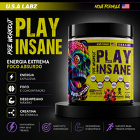 PLAY INSANE - PRÉ-TREINO FRUTAS VERMELHAS 300G